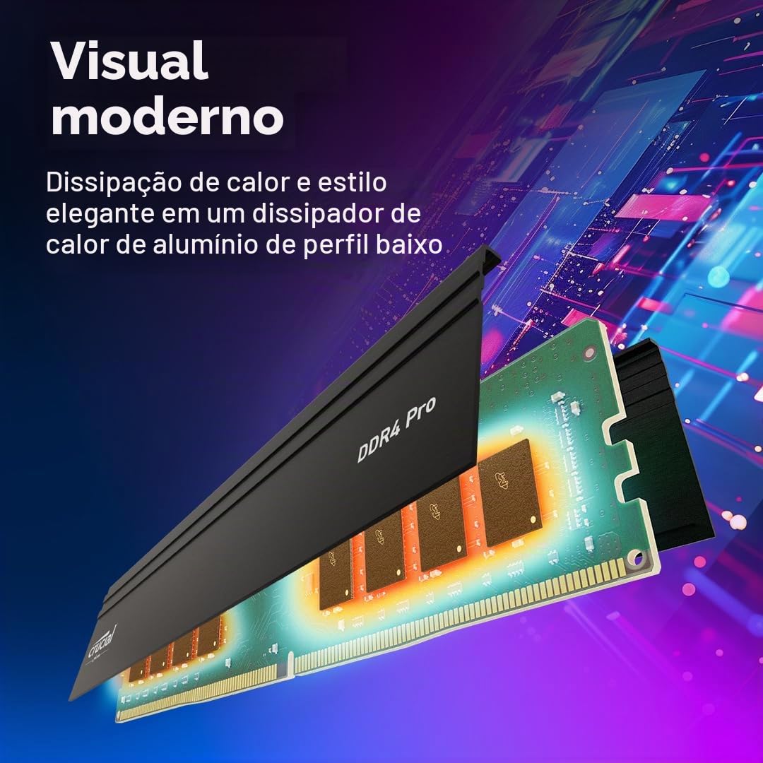 Crucial Kit Pro 64 GB DDR4 RAM (2 x 32 GB), 3200 MHz (ou 3000 MHz